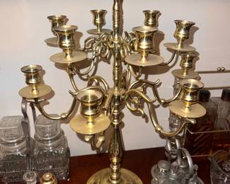 Large Baldwin brass candelabra