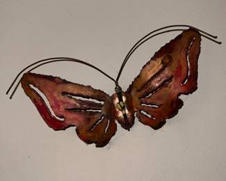 copper butterfly Metal wall art