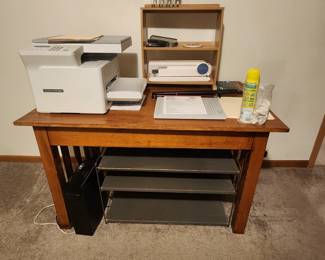 Wood Table, Printer