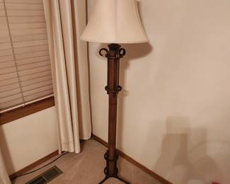 Wood and Metal Floor Lamp