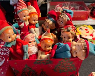 Vintage pixies and pixie Santa