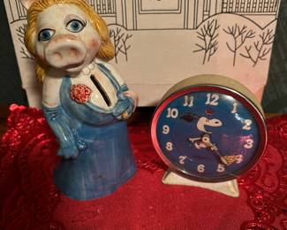Ms Piggy Bank
Snoopy alarm clock