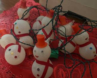 Snowman string of lights