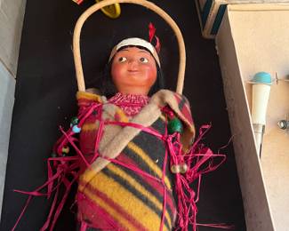 Vintage Skookum Indian doll mohair blanket
