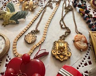 Victorian book chain GF
Victorian locket GF
Bakelite 