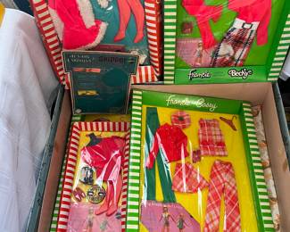 Francie and Casey in box
Francie and Becky clothes in box 1960’s 