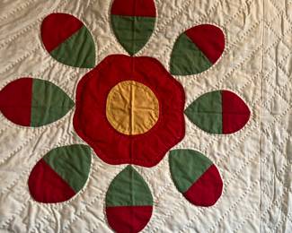 Closeup excellent hand quilting