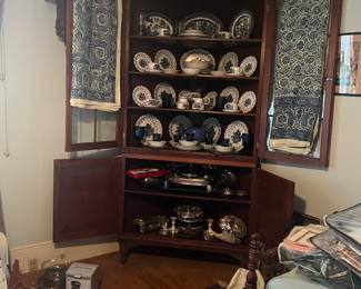 Cherry corner cupboard