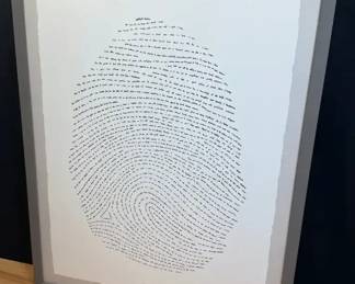 Framed Art Titled Gods Fingerprint