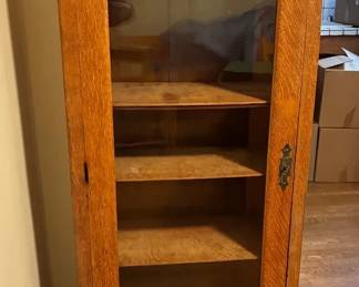 Vintage Arts Crafts Style Oak Cabinet