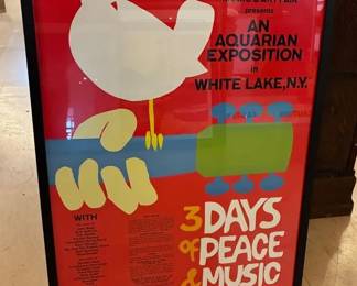 Framed Reproduction Woodstock Poster