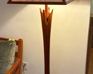 Craftsman Style Lamp With Handmade Paper Shade