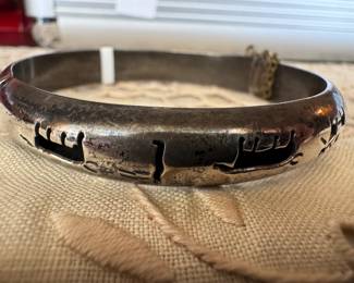Sterling Silver Bangle - Picasso's Bullfighting Story 