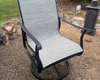 Criterion Patio Chairs (4 Side Chairs & 2 Swivel Armchairs) with Umbrella & Stand