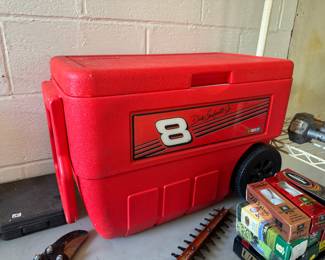 Vintage Coleman Dale Earnhardt Jr. #8 Rolling Red Cooler (mint)