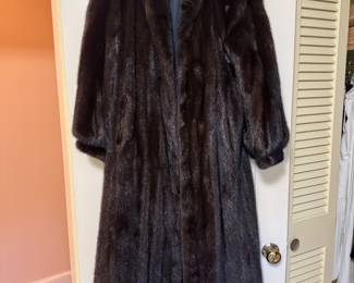 Women's Full Length Mink Coat via Macy's Size 10