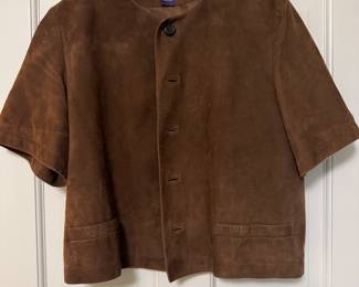 Women's Ralph Lauren Brown Suede Top Size 12