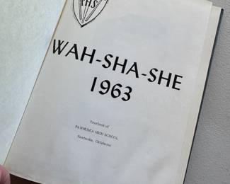 1963 Pawhuska High School Wah-Sha-She Yearbook