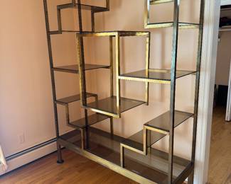 Italian Brass Display Etergeres by Romeo Rega (60"W x 81-1/2"H x 19-1/2"D)