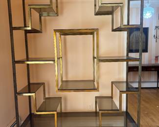 Italian Brass Display Etergeres by Romeo Rega (60"W x 81-1/2"H x 19-1/2"D)