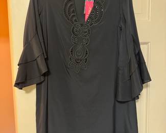 Women's Lilly Pulitzer Tatiana Stretch Silk Dress in Onyx Size M (Never Worn, Still Tagged)