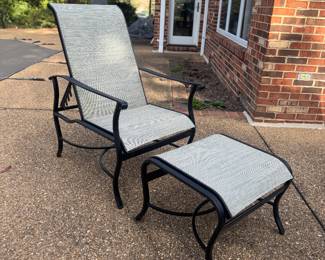 Criterion Outdoor Reclining Armchair with Ottman
