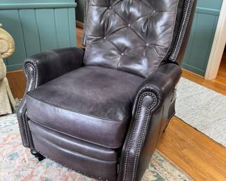 Bernhardt Leather Tufted Recliner (33"W x 35"D x 42" Back Height)