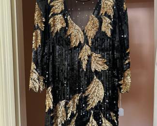Oleg Cassini Sequin Dress Size S