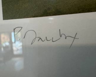 Framed Lithograph "St. Andrews Links Old Course No 18" Signed 