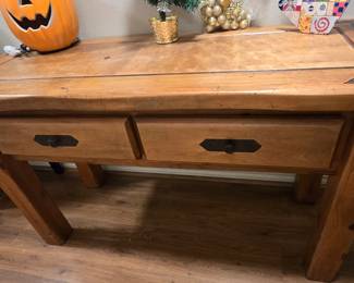 Farmhouse Entry Table or Sofa Table with 2 Drawers