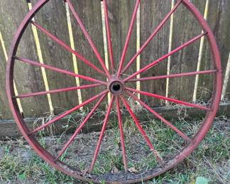 Here we go! House and Garage Packed! Antique Wagon Wheels - We have 6 36"D