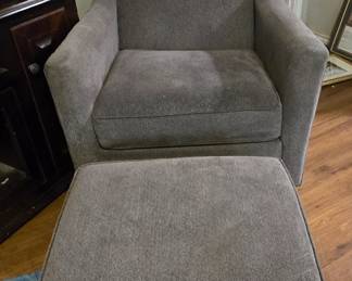 Very Clean Gray Chair with Ottamon haa Couch to Match