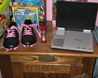 Oak Nightstand- We have 2 - Video Player - Puzzles