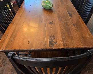 Farmhouse Style Dining Table with 7 Chairs - Excellent Shape