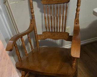 Vintage Oak Rocking Chair