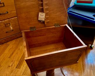 Tell City sewing chest that turns into an adorable side table