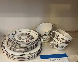 coalport hunting scene