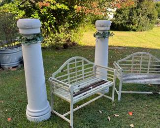 benches, colummns