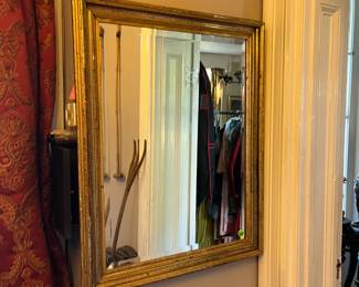 antique gold frame beveled mirror
