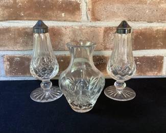 Waterford shakers & vase