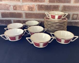 Soup bowls & saucers