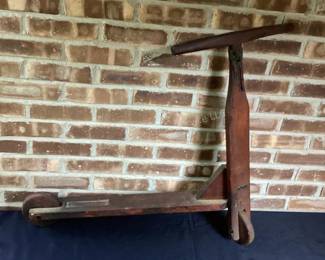 Primitive wood scooter