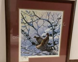 Several signed & number wildlife pictures