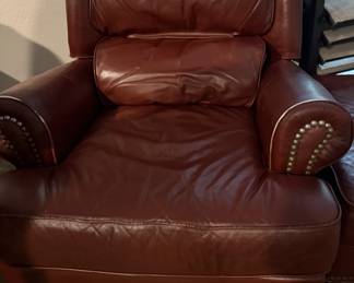 Overstuffed Leather Chair