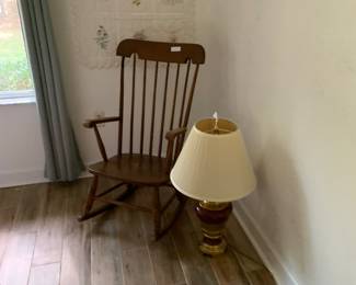 Rocking chair and lamp