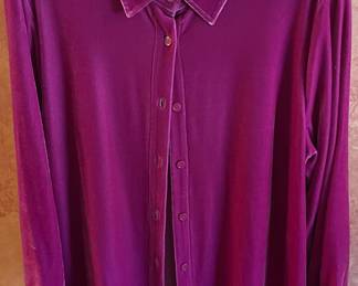 hot pink suede blouse