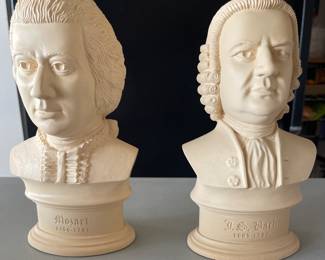 Clay figurines Mozart and Bach