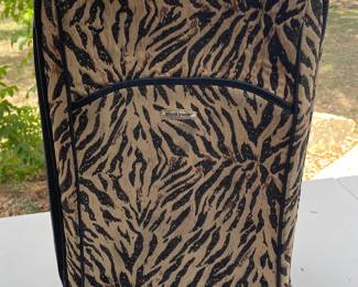 Zebra print luggage set