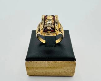 154 Vintage1964SangerHighSchoolClassRing10KGoldJostens1062g