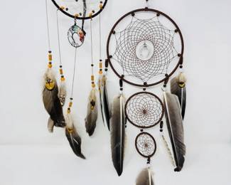 68 TwoHighQualityDreamcatchersFeatherBeadDesigns